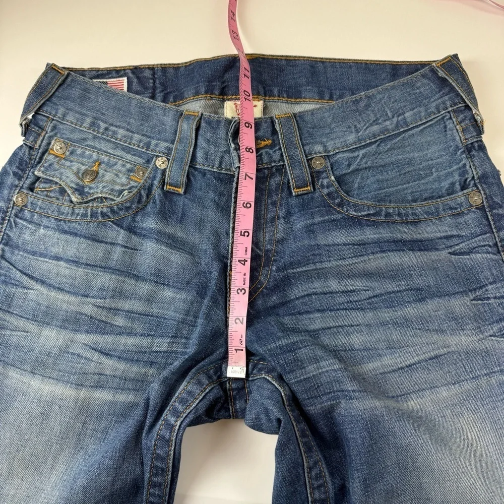True Religion Jeans Mens 30 Blue Cotton Denim Embroidered Tag Made in USA